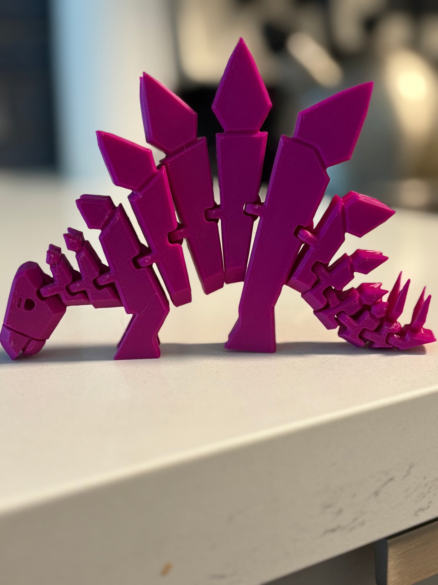 Articulated 3D-Printed Stegosaurus – Movable Dinosaur Toy & Desk Decor