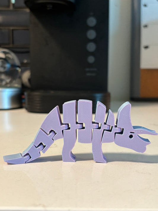 Articulated 3D-Printed Triceratops Flexi Dino 🦕